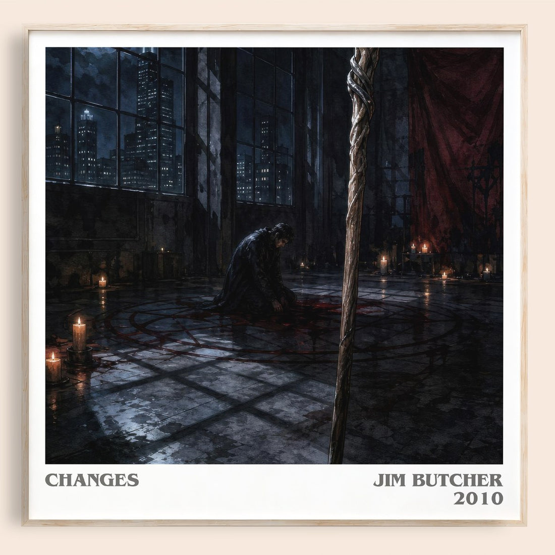 Changes literary book poster by Jim Butcher – framed literary art print