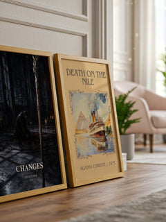 Changes watercolour print framed by window – literary home decor