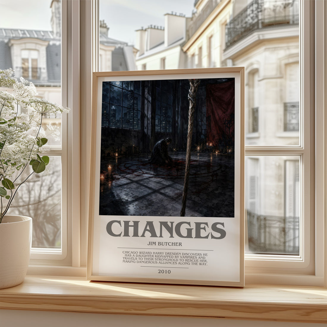 Changes bookish poster colour and style options – Jim Butcher book art (mockup)