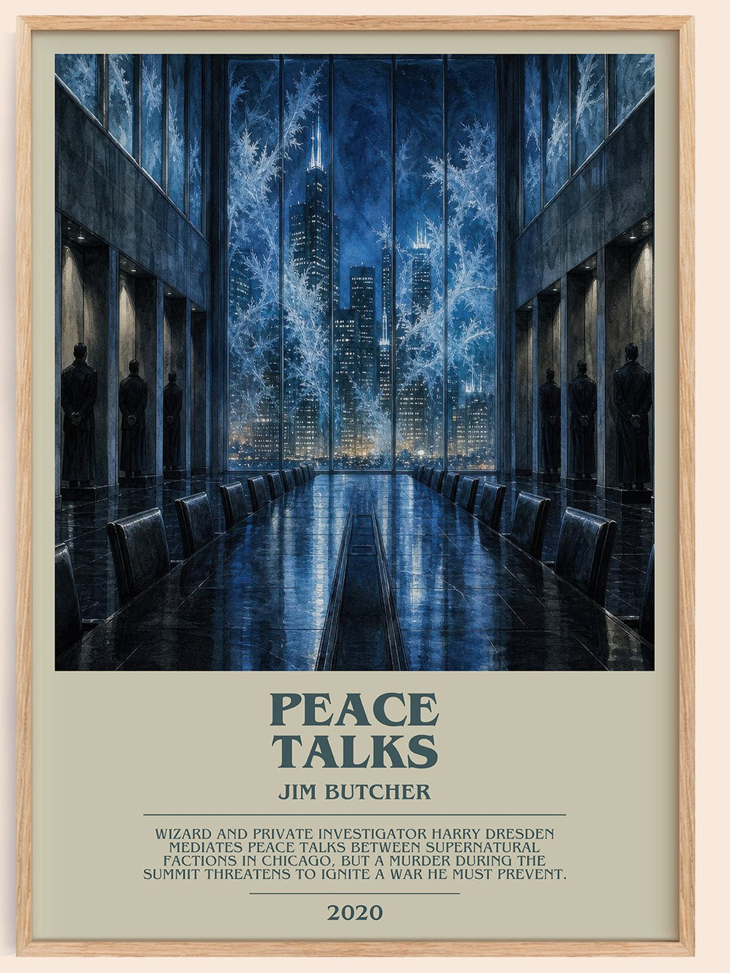 Peace Talks bookish book poster by Jim Butcher – framed literary art print