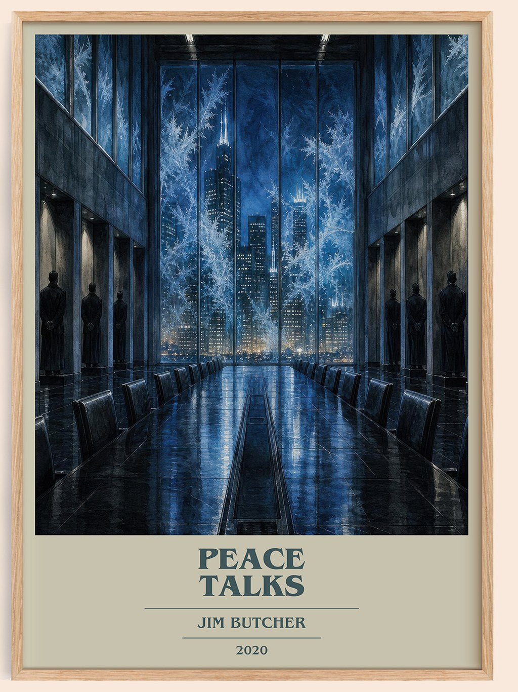 Peace Talks book cover book poster by Jim Butcher – framed literary art print