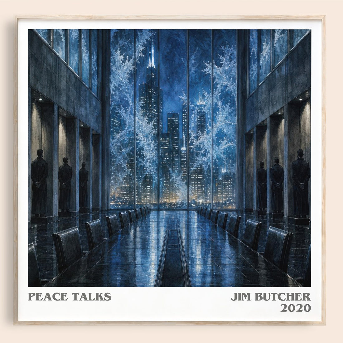 Peace Talks literary book poster by Jim Butcher – framed literary art print