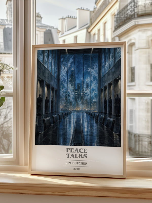 Peace Talks book cover poster colour and style options – Jim Butcher book art