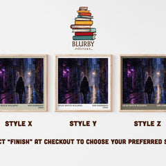 Dead Witch Walking literary print in frame leaning in hallway – fantasy wall art