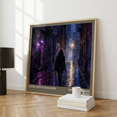 Dead Witch Walking literary print framed by window – literary home decor