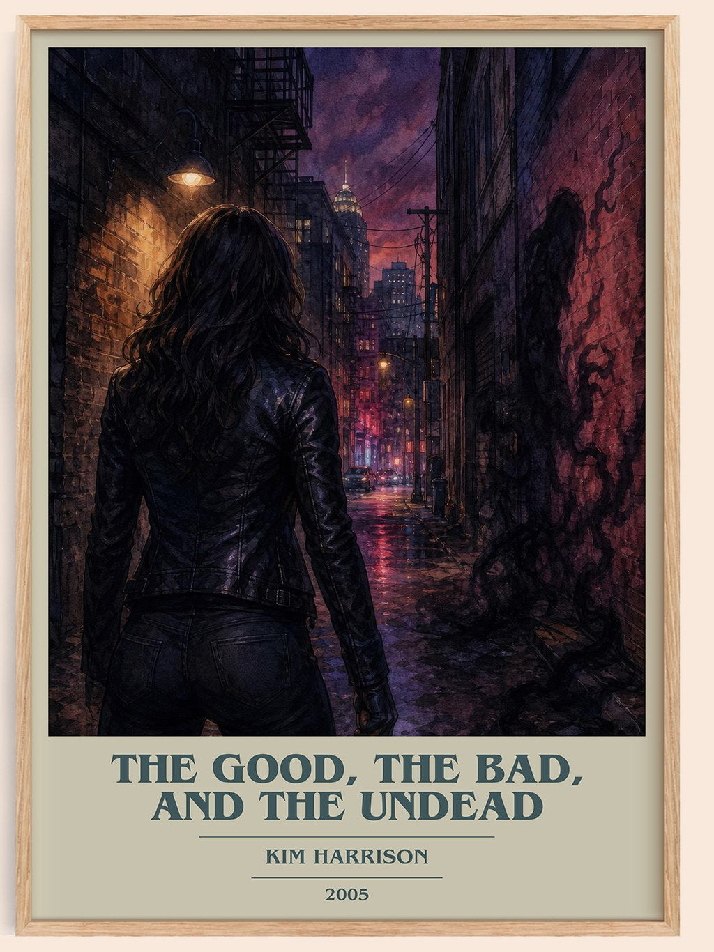 The Good, the Bad, and the Undead book cover book poster by Kim Harrison – framed literary art print