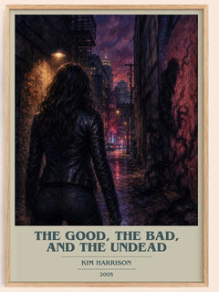 The Good, the Bad, and the Undead book cover book poster by Kim Harrison – framed literary art print