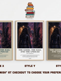 The Good, the Bad, and the Undead bookish print in frame leaning in hallway – fantasy wall art