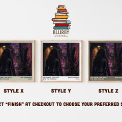 The Good, the Bad, and the Undead literary print in frame leaning in hallway – fantasy wall art