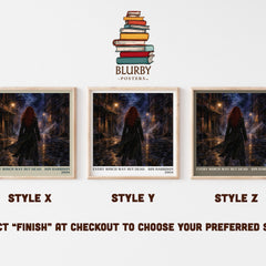 Every Which Way But Dead literary print in frame leaning in hallway – fantasy wall art