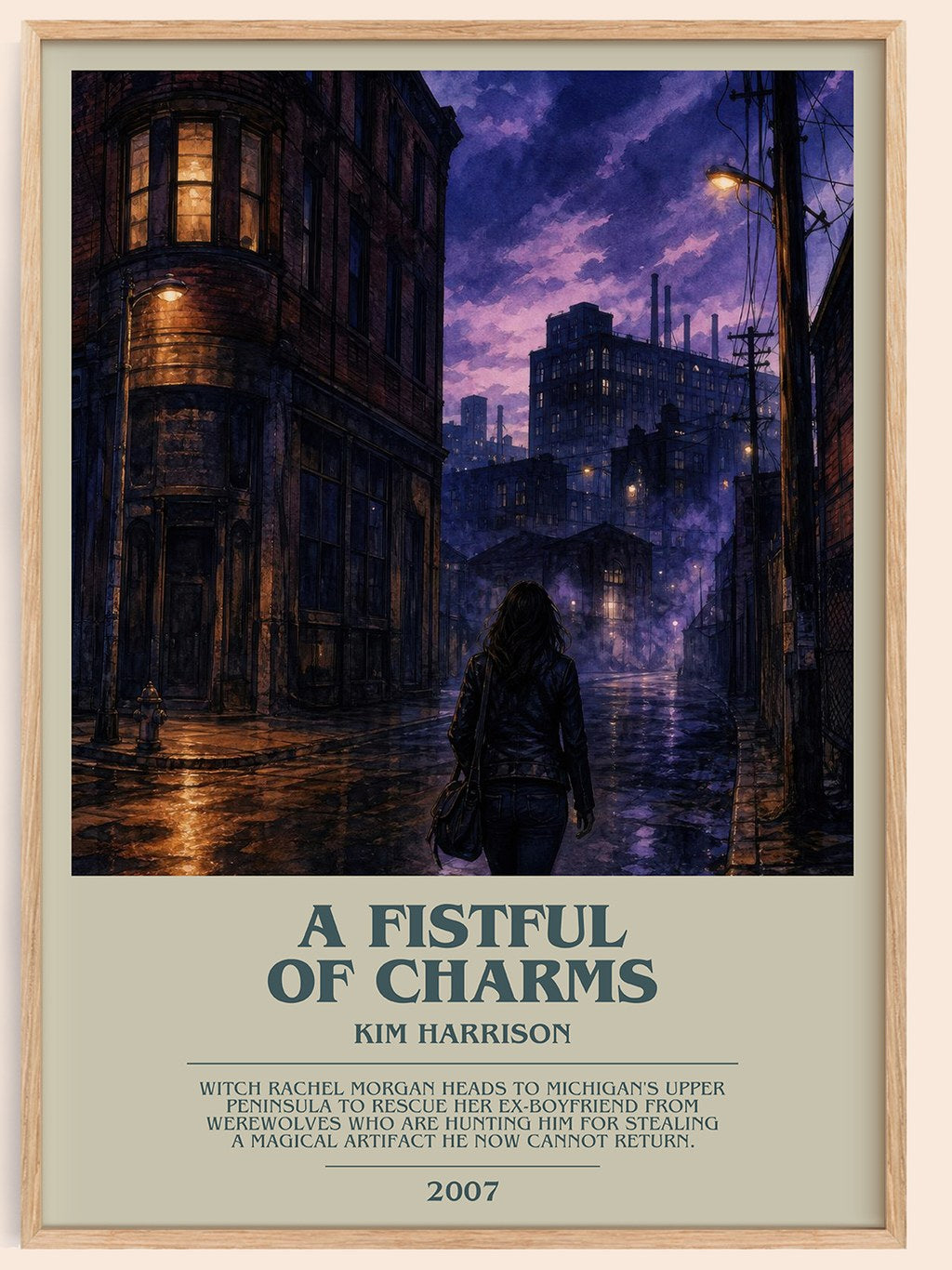 A Fistful of Charms bookish book poster by Kim Harrison – framed literary art print