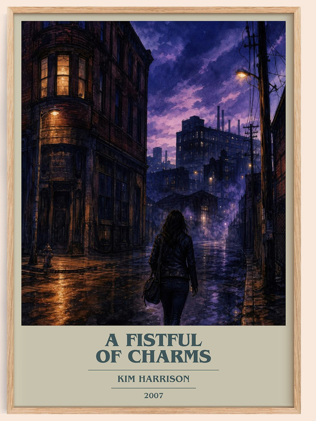A Fistful of Charms book cover book poster by Kim Harrison – framed literary art print
