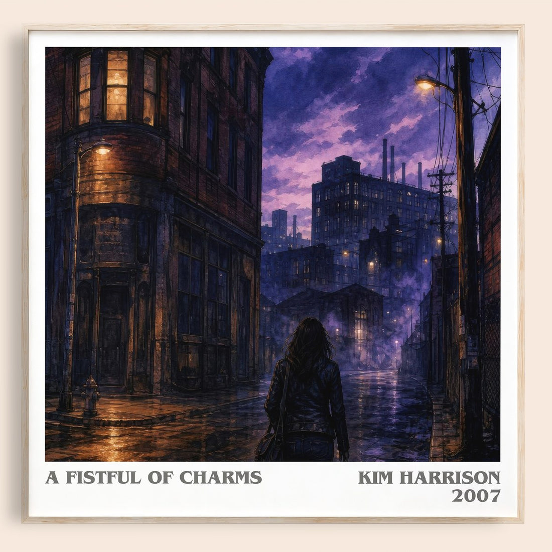 A Fistful of Charms literary book poster by Kim Harrison – framed literary art print