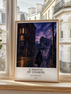 A Fistful of Charms book cover poster colour and style options – Kim Harrison book art