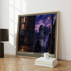 A Fistful of Charms literary print framed by window – literary home decor