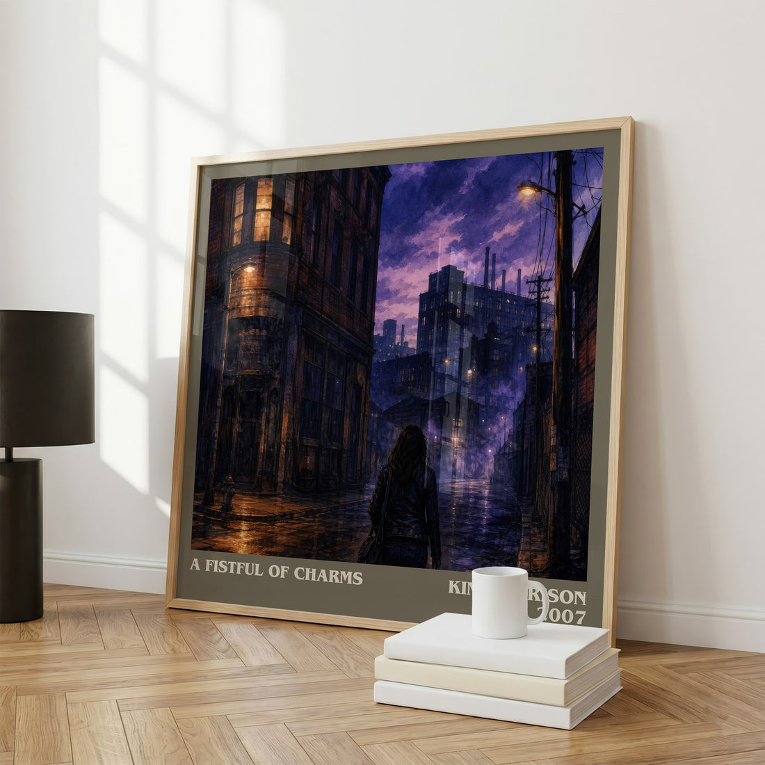 A Fistful of Charms literary print framed by window – literary home decor