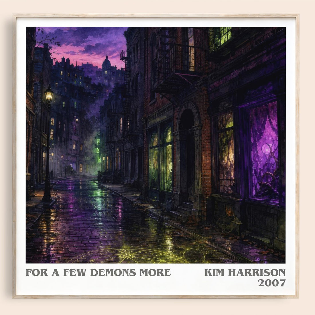 For a Few Demons More literary book poster by Kim Harrison – framed literary art print