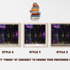 For a Few Demons More literary print in frame leaning in hallway – fantasy wall art
