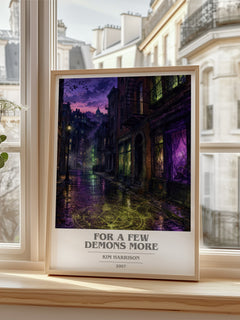 For a Few Demons More book cover poster colour and style options – Kim Harrison book art