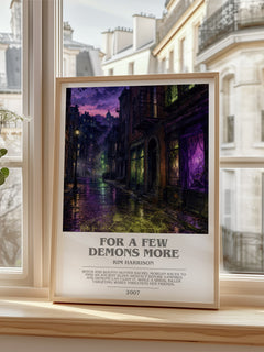 For a Few Demons More bookish poster colour and style options – Kim Harrison book art