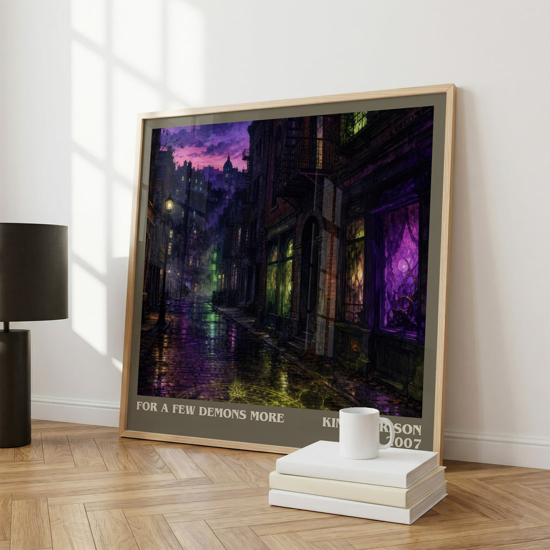 For a Few Demons More literary print framed by window – literary home decor
