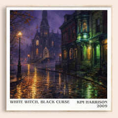 White Witch, Black Curse literary book poster by Kim Harrison – framed literary art print