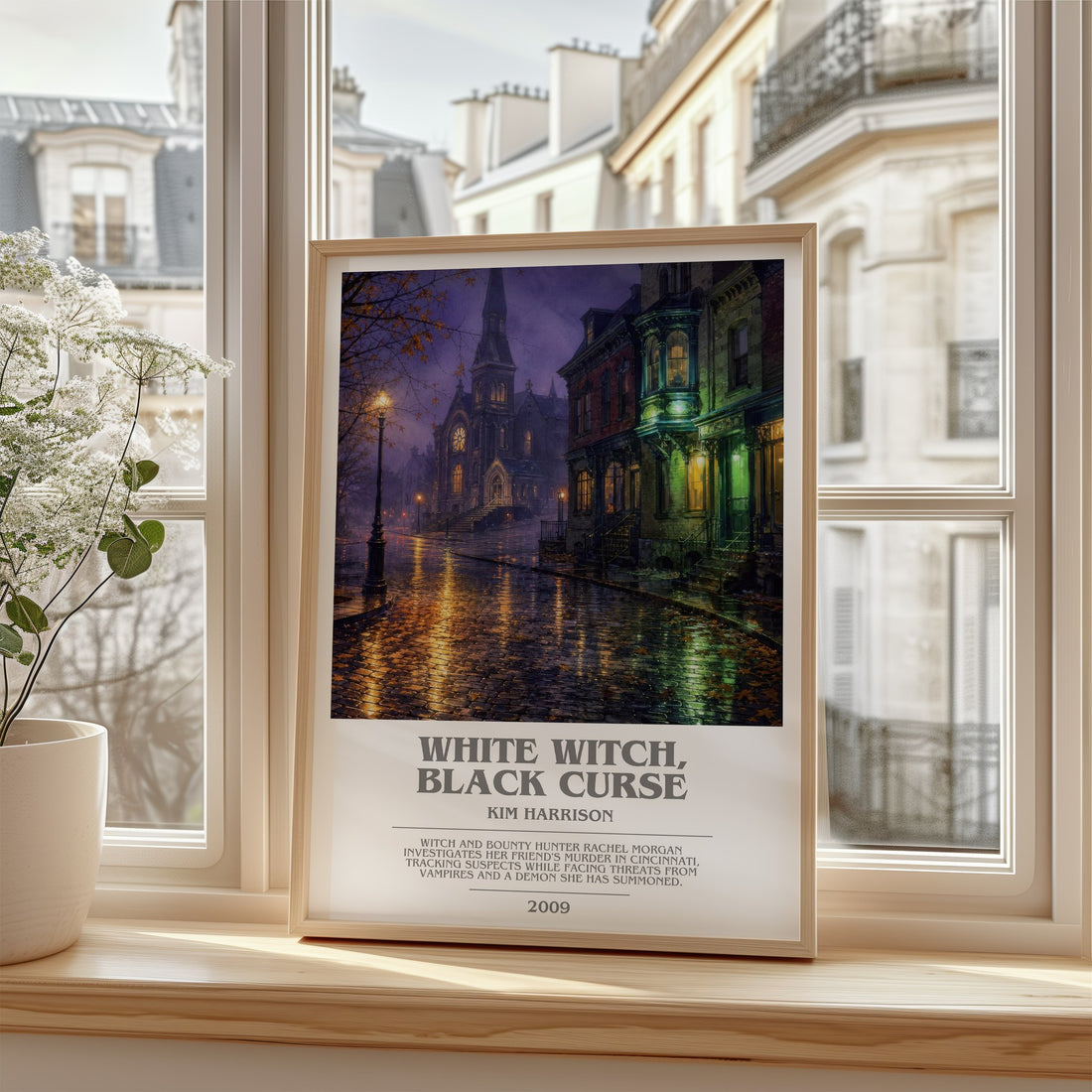 White Witch, Black Curse bookish poster colour and style options – Kim Harrison book art
