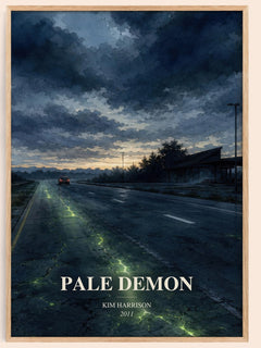 Pale Demon watercolour book poster by Kim Harrison – framed literary art print