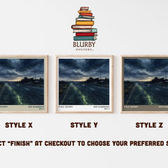 Pale Demon literary print in frame leaning in hallway – fantasy wall art