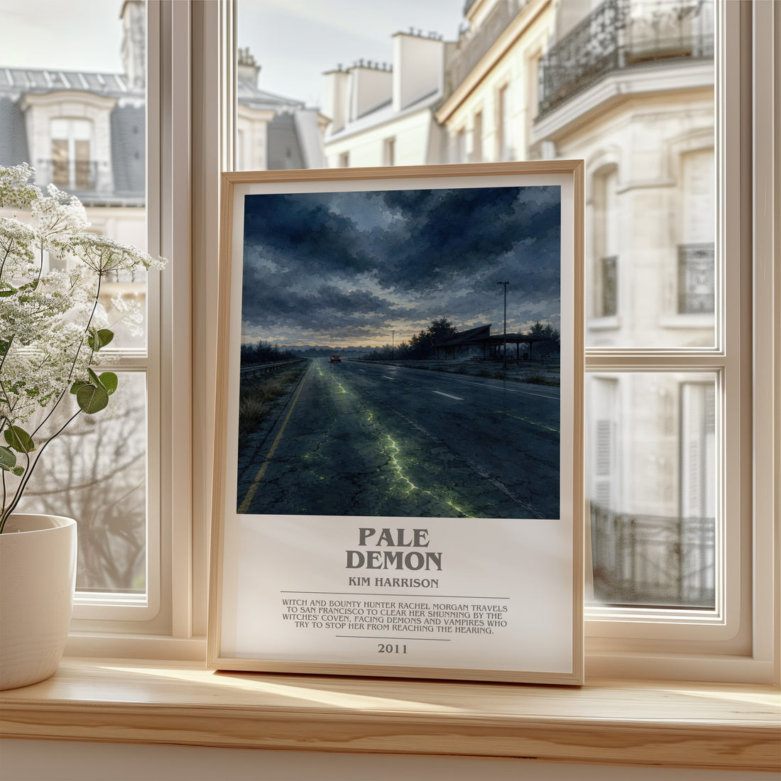 Pale Demon bookish poster colour and style options – Kim Harrison book art