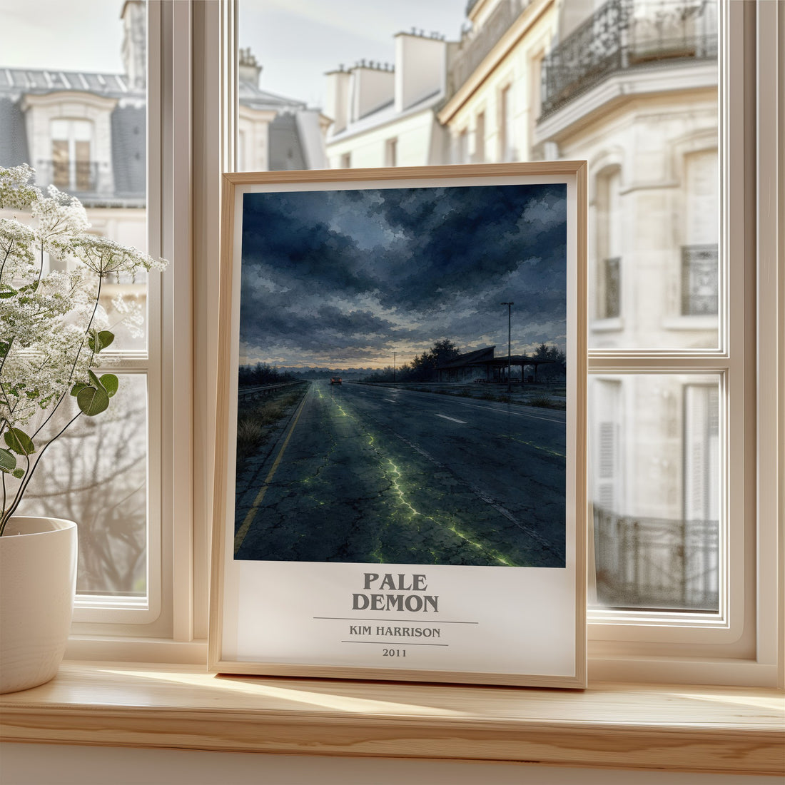 Pale Demon book cover poster colour and style options – Kim Harrison book art