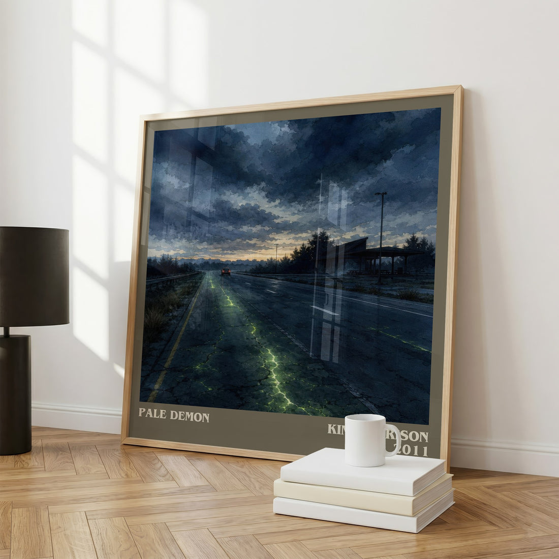 Pale Demon literary print framed by window – literary home decor