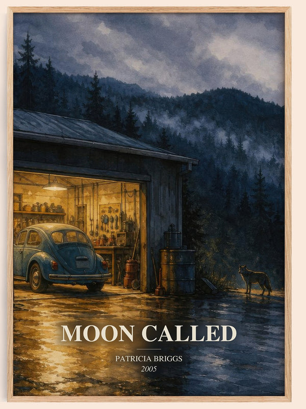 Moon Called watercolour book poster by Patricia Briggs – framed literary art print
