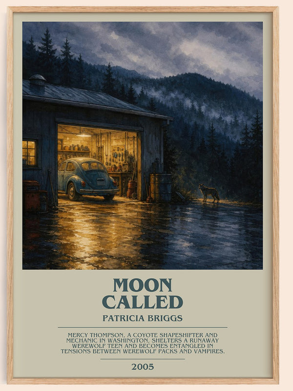 Moon Called bookish book poster by Patricia Briggs – framed literary art print