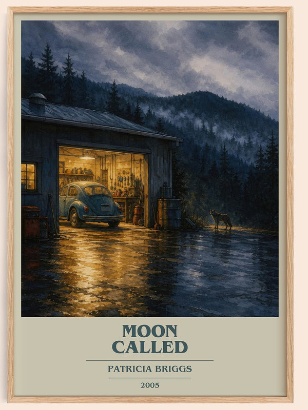 Moon Called book cover book poster by Patricia Briggs – framed literary art print