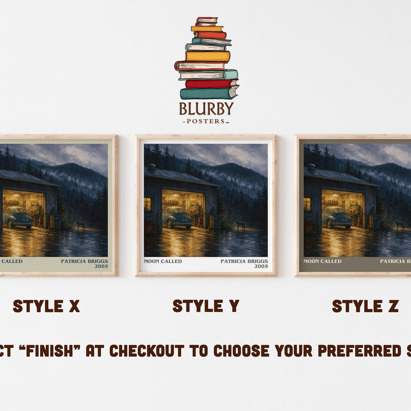 Moon Called literary print in frame leaning in hallway – fantasy wall art