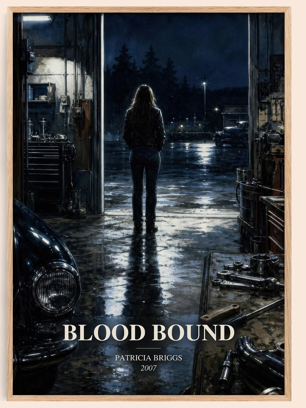 Blood Bound watercolour book poster by Patricia Briggs – framed literary art print
