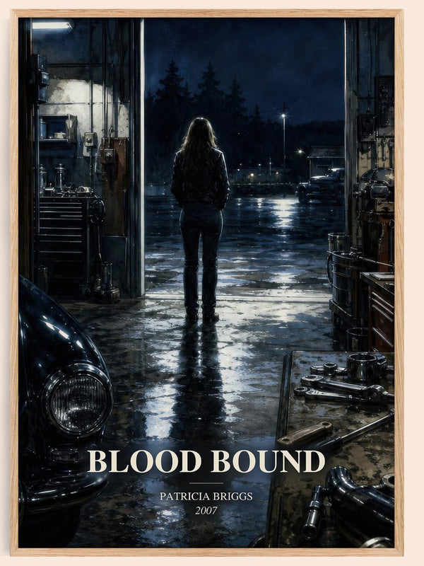 Blood Bound watercolour book poster by Patricia Briggs – framed literary art print