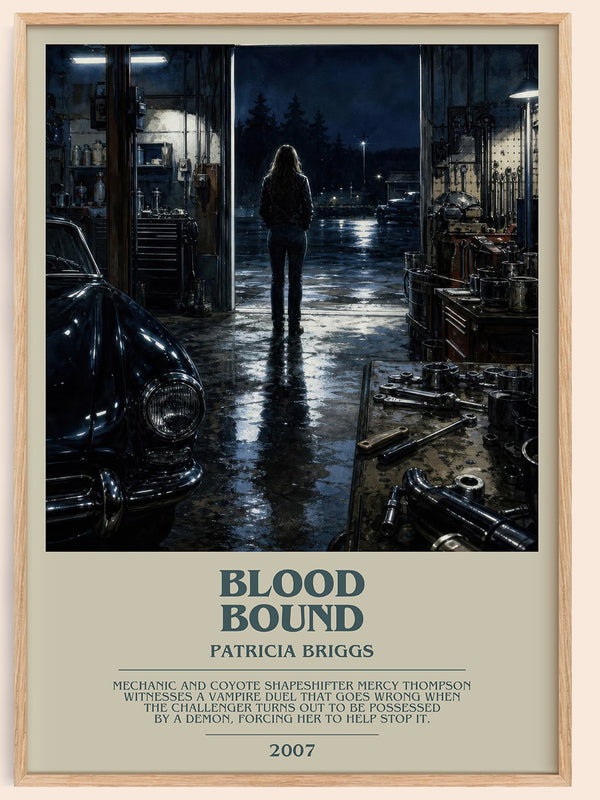 Blood Bound bookish book poster by Patricia Briggs – framed literary art print