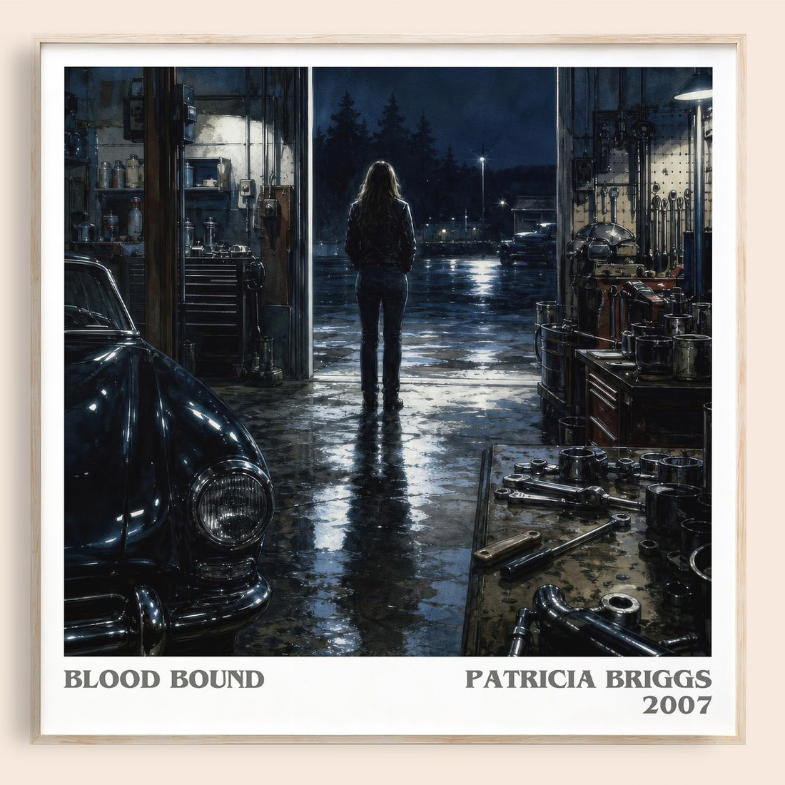 Blood Bound literary book poster by Patricia Briggs – framed literary art print