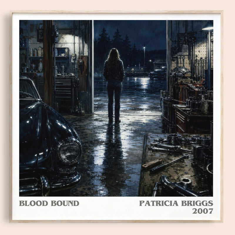 Blood Bound literary book poster by Patricia Briggs – framed literary art print