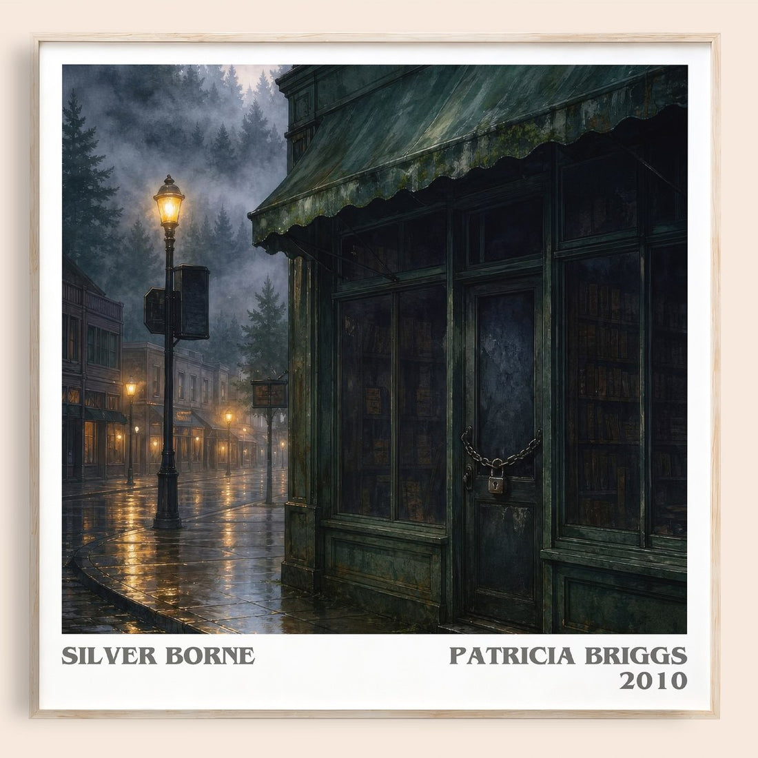Silver Borne literary book poster by Patricia Briggs – framed literary art print