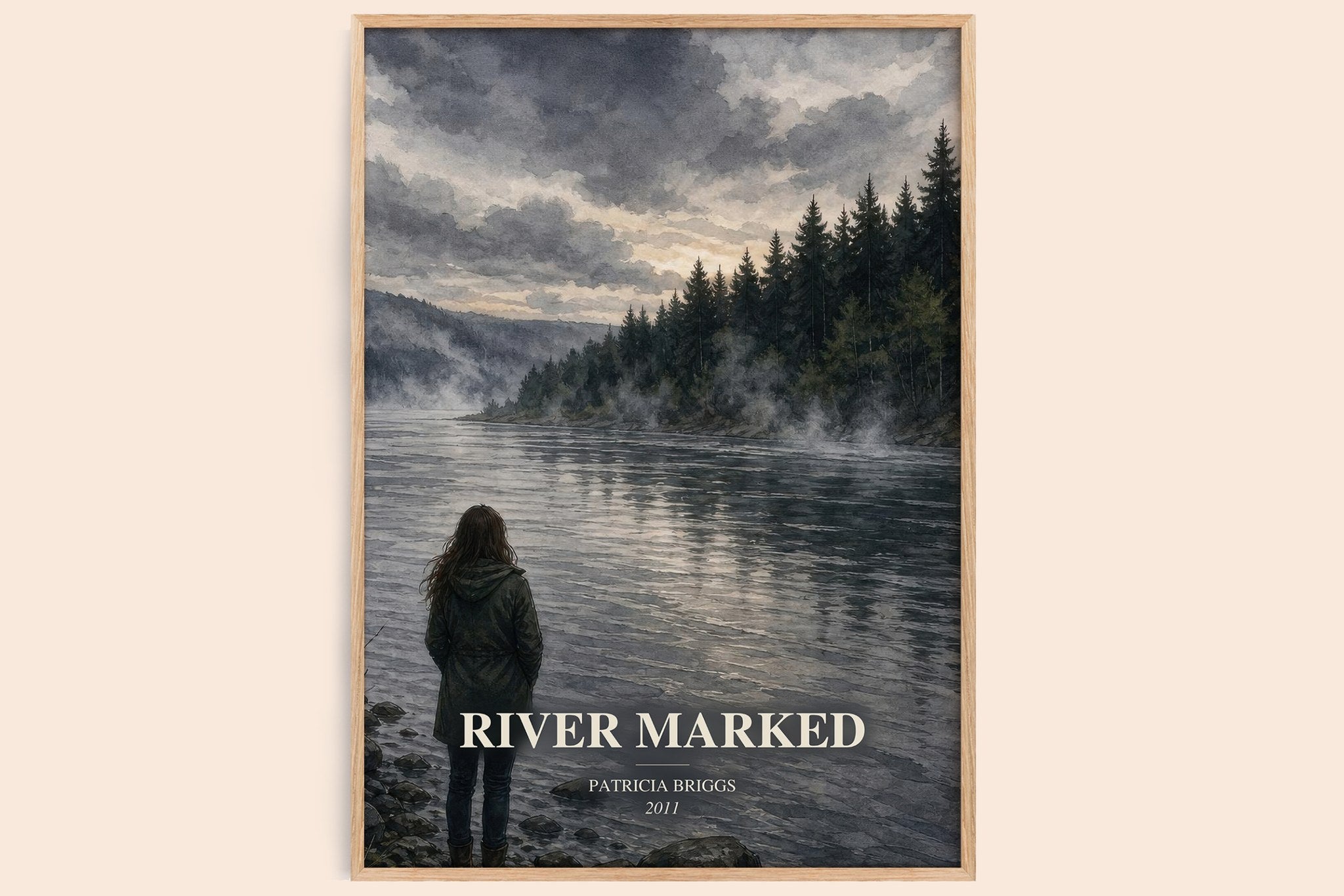 River Marked Book Watercolour Illustration by Patricia Briggs