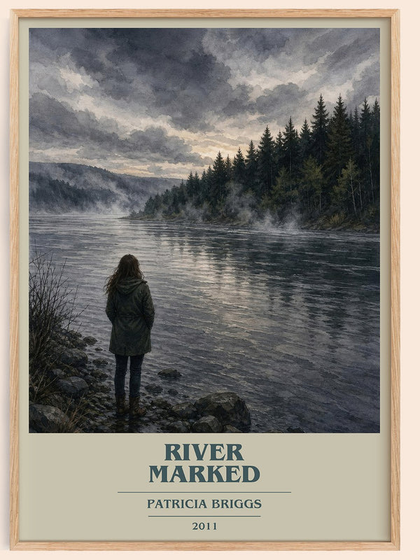 River Marked book cover book poster by Patricia Briggs – framed literary art print