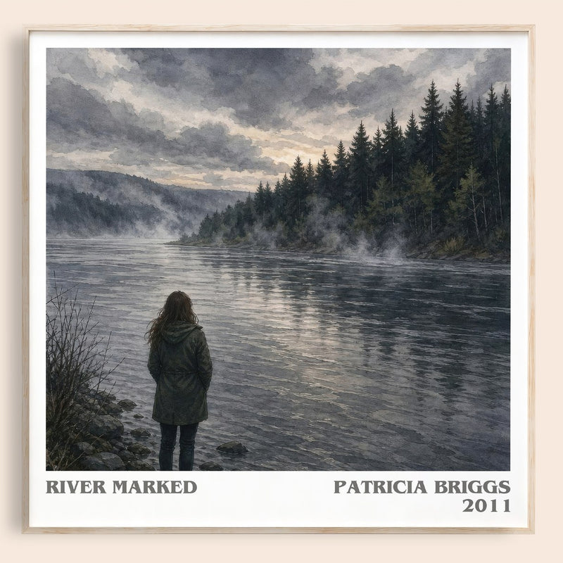 River Marked literary book poster by Patricia Briggs – framed literary art print