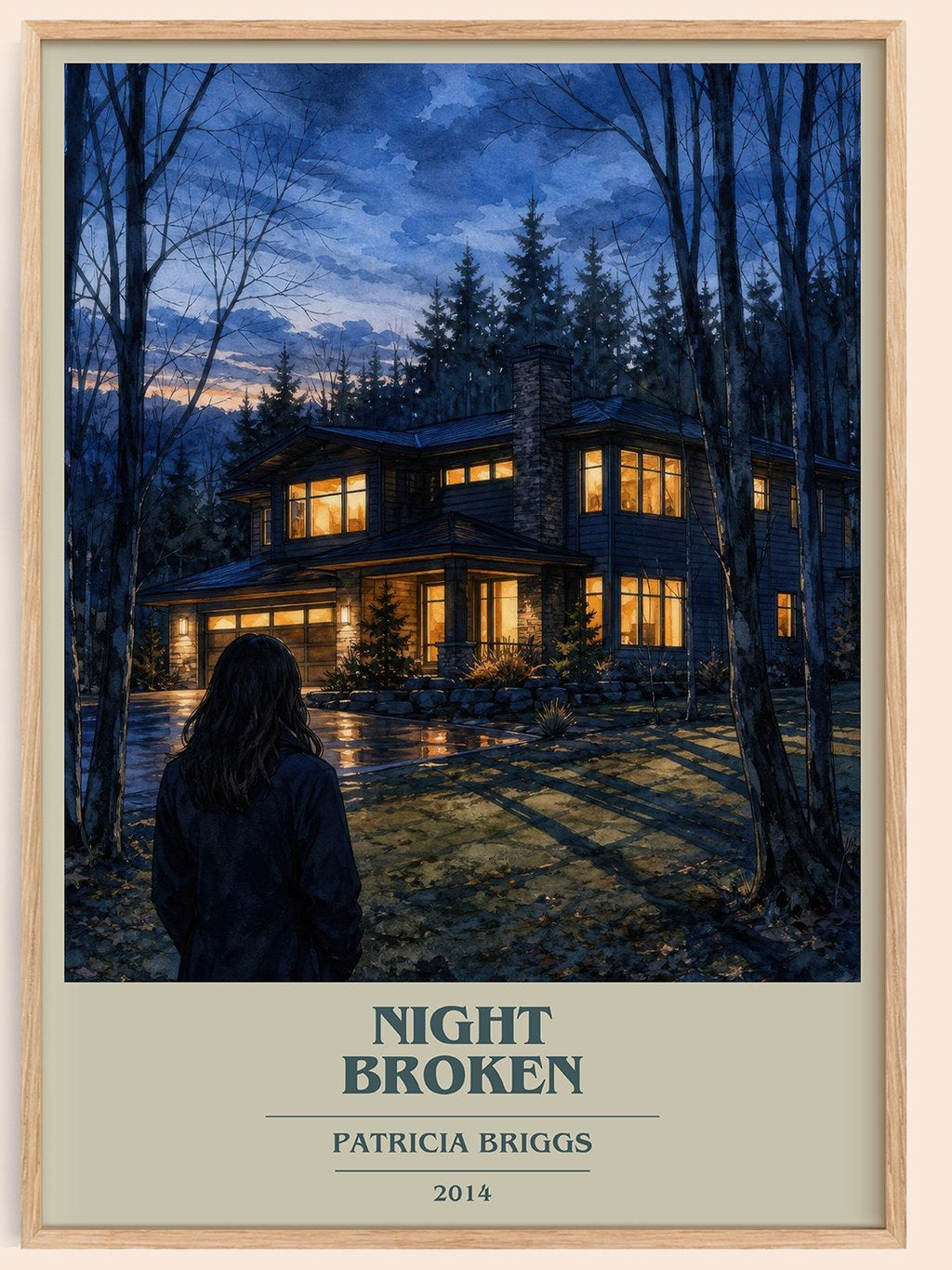 Night Broken book cover book poster by Patricia Briggs – framed literary art print