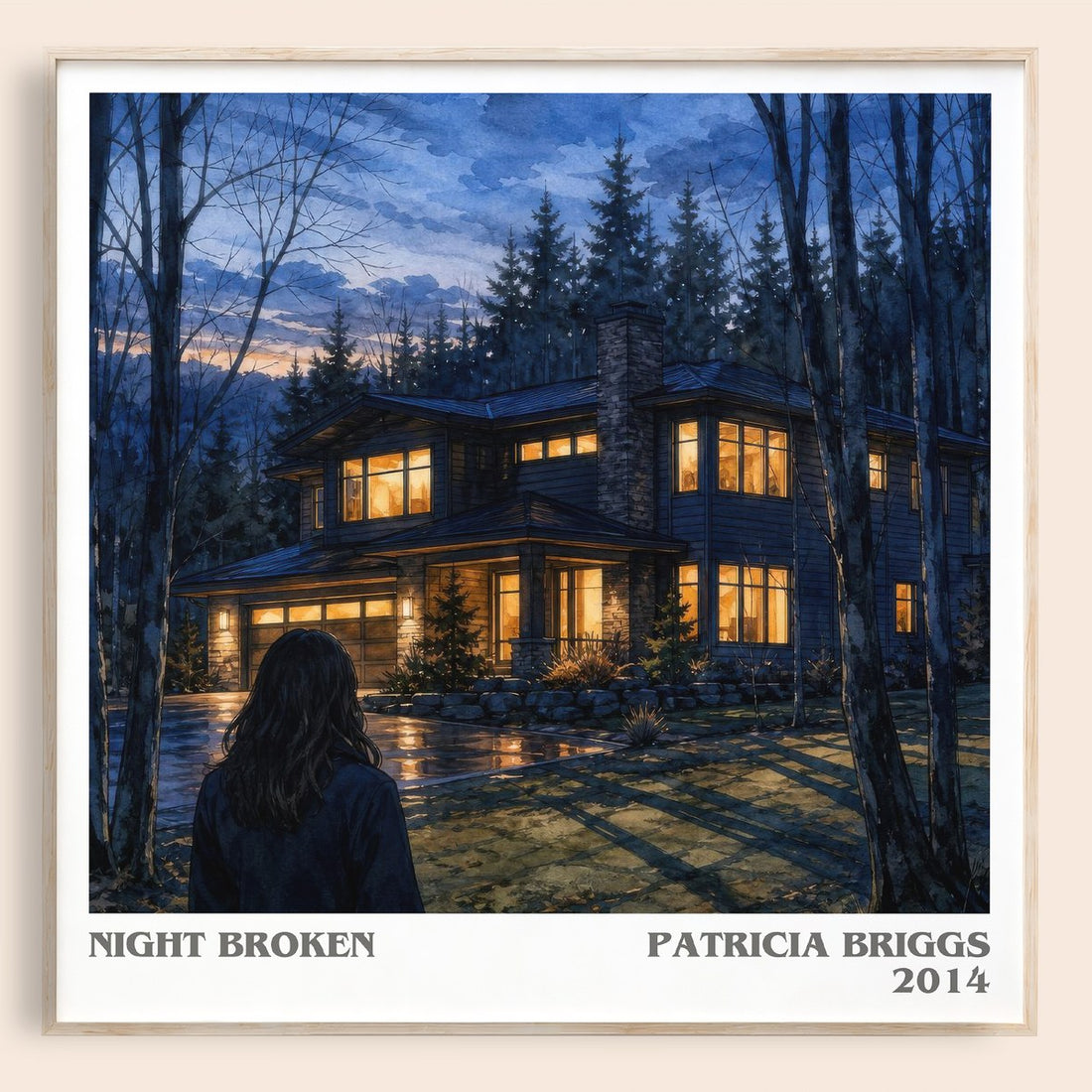 Night Broken literary book poster by Patricia Briggs – framed literary art print