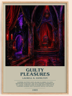 Guilty Pleasures bookish book poster by Laurell K. Hamilton – framed literary art print