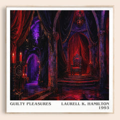 Guilty Pleasures literary book poster by Laurell K. Hamilton – framed literary art print
