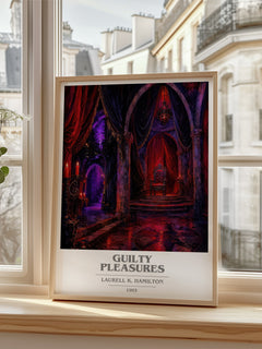 Guilty Pleasures book cover poster colour and style options – Laurell K. Hamilton book art